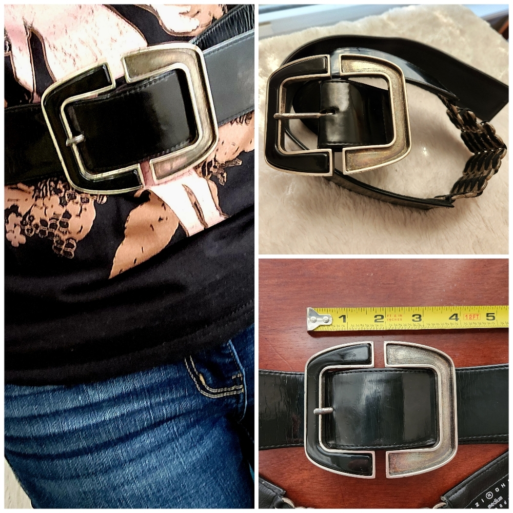 Vintage Y2K Suzi Roher Canada IBel Collab Waist Leather Belt